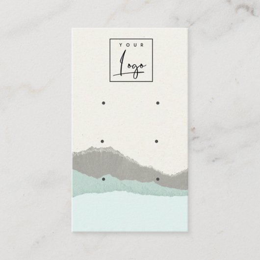 パステルアクアクラフトマウンテンウェーブ3イヤリングディスプレイ 名刺 (正面)