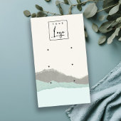 パステルアクアクラフトマウンテンウェーブ3イヤリングディスプレイ 名刺