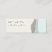 パステルアクアグレークラフトマウンテンウェーブラストエッジ スキニー名刺 (正面)