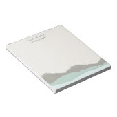 パステルアクアグレークラフトマウンテンウェーブラストエッジ ノートパッド (アングル)
