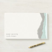 パステルアクアグレークラフトマウンテンウェーブラストエッジ ポストイット (デスク)