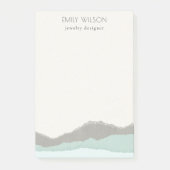 パステルアクアグレークラフトマウンテンウェーブラストエッジ ポストイット (正面)