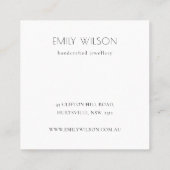 パステルアクアグレークラフトマウンテンラストエッジロゴ スクエア名刺 (裏面)