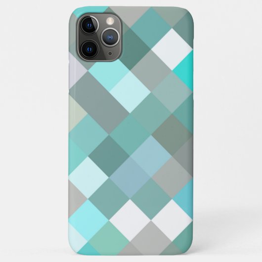 パステルアクアターコイズジェイドグリーンピクセルブロックアート Case-Mate iPhoneケース (裏面)