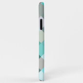 パステルアクアターコイズ翡翠グリーンピクセルブロックアート Case-Mate iPhoneケース (裏面/右)