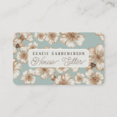 パステルアクアフラスハウスシッター名刺 名刺 (正面)