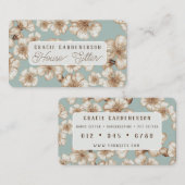 パステルアクアフラスハウスシッター名刺 名刺 (正面/裏面)