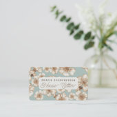 パステルアクアフラスハウスシッター名刺 名刺 (スタンド正面)