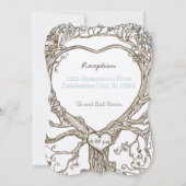 パステルアクアブルーボホベネチアン ハートシェイプ 招待状 (裏面)