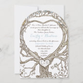 パステルアクアブルーボホベネチアン ハートシェイプ 招待状 (正面)