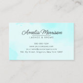 パステルアクア金ゴールドグリッターアゲートアイラッシュブローズ 名刺 (正面)
