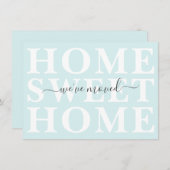 パステルアクア　ホーム　スイートホーム　私たち、引っ越しました 案内状 (正面/裏面)