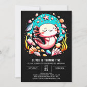 パステルアクソロテルアンダーザシー誕生祝い 招待状 (正面)