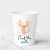 パステルアクソロトル海クリーチャーベビーシャワー 紙コップ (正面)