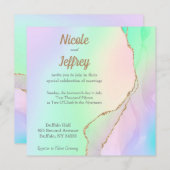 パステルアゲグラデーションートエレガントウェディング招待状 招待状 (正面/裏面)