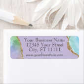 パステルアゲテ縁どビジネス差出人住所ラベル ラベル (インサイチュ)
