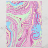 パステルアゲートマーブルパターンスワールアートクラフト紙 (正面)