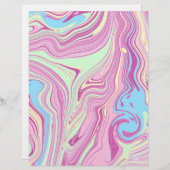 パステルアゲートマーブルパターンスワールアートクラフト紙 (正面/裏面)