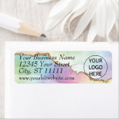 パステルアゲート金ゴールドグリッター差出人住所ラベル ラベル (インサイチュ)