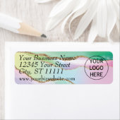 パステルアゲート金ゴールドグリッター差出人住所ラベル ラベル (インサイチュ)