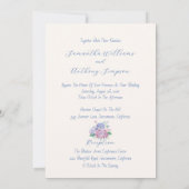 パステルアジサイ花結婚式招待状 招待状 (裏面)