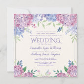 パステルアジサイ – フローラ結婚ズ 招待状 (正面)