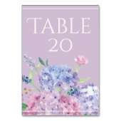 パステルアジサイ – 縦3.5インチx 5インチTableard テーブルナンバー (裏面)