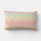 パステルアステカカラーのかわいい感化パターン ランバークッション (裏面)