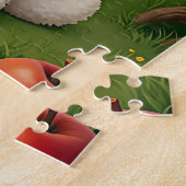 パステルアップルガールと子犬 – おもしろいパズル 子供へ ジグソーパズル (側面)