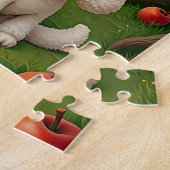 パステルアップルガールと子犬 – おもしろいパズル 子供へ ジグソーパズル (側面)