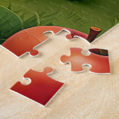 パステルアップルガールと子犬 – おもしろいパズル 子供へ ジグソーパズル (側面)