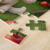 パステルアップルガールと子犬 – おもしろいパズル 子供へ ジグソーパズル (側面)