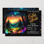 パステルアドベンチャーアワイお洒落ズベビーシャワー 招待状 (正面/裏面)