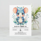 パステルアドベンチャーマウス誕生日 招待状 (スタンド正面)