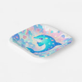 パステルアドラブルドルフィンベビーシャワー ペーパープレート (傾斜あり)