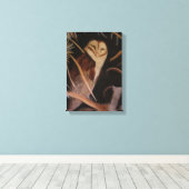 パステルアニマルのバーンドウ絵を描ル キャンバスプリント (インサイチュ (ウッドフロア))