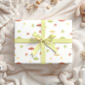 パステルアニマルズインカーズ男の赤ちゃんニュエラル ラッピングペーパーシート