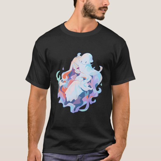 パステルアニメ幽霊 Tシャツ (正面)