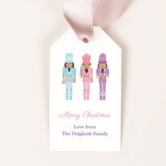 パステルアフリカンナツクラッカーズハッピーホリデー ギフトタグ