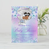 パステルアフロマーメイドベビーシャワー 招待状 (スタンド正面)