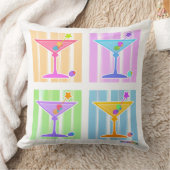パステルアポップ・アートのートマルティーニ クッション (ブランケット)