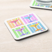 パステルアポップ・アートのートマルティーニ コースター (左側)