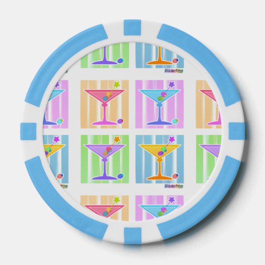 パステルアポップ・アートのートマルティーニ ポーカーチップ (正面)