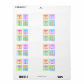 パステルアポップ・アートのートマルティーニ ラベル (フルシート)