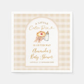 パステルアリトルかわいこちゃんパイギンガム秋ベビーシャワー スタンダードカクテルナプキン (正面)