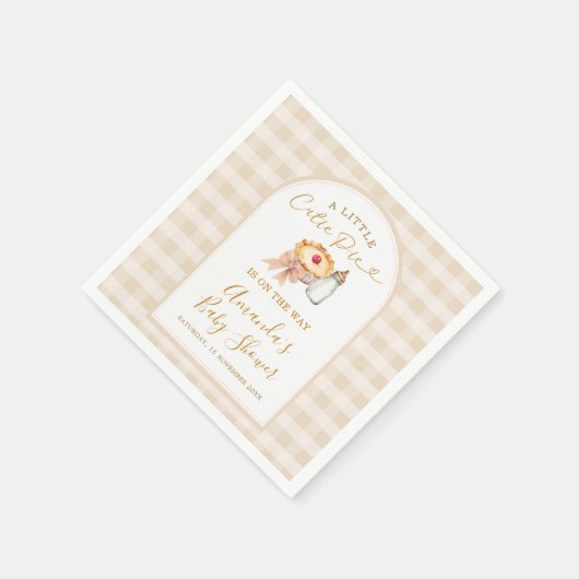 パステルアリトルかわいこちゃんパイギンガム秋ベビーシャワー スタンダードカクテルナプキン (角)