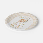 パステルアリトルかわいこちゃんパイギンガム秋ベビーシャワー ペーパープレート (アングル)