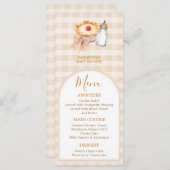 パステルアリトルかわいこちゃんパイギンガム秋ベビーシャワー メニュー (正面/裏面)