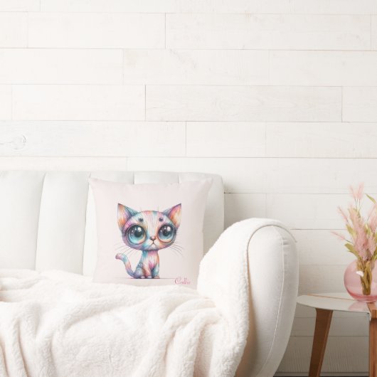 パステルアルコールインクキャット クッション (ソファ)