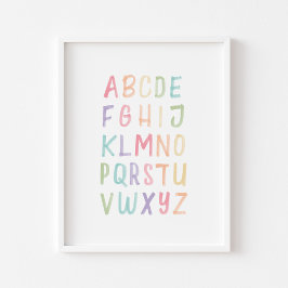 パステルアルファベット教育ポスター ポスター